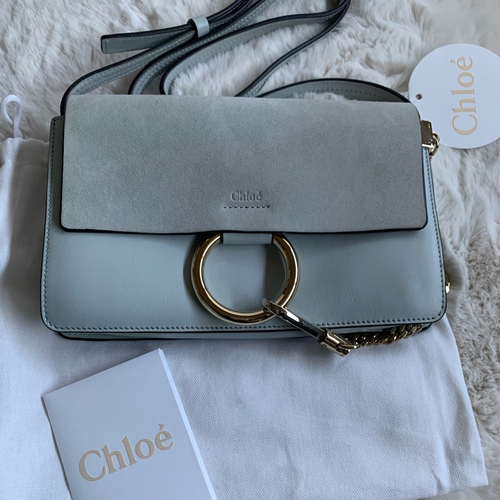 NWT CHLOE FAYE SHOULDER BAG, AIRY GREY